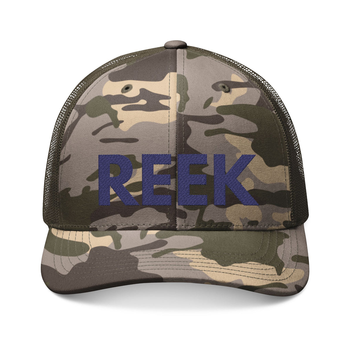 REEK Embroidered Camo Trucker Hat