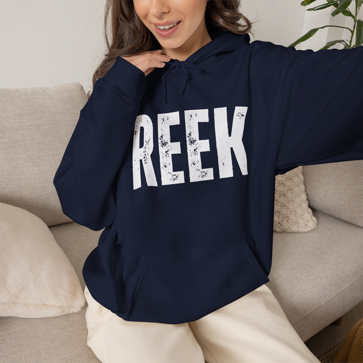REEK Distressed Look Hoodie, Unisex